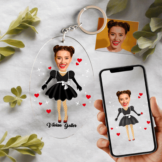 Personalised Photo Keyring for Couples — AR View