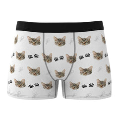 Custom Cat Face Boxer Shorts Men's Boxer Briefs