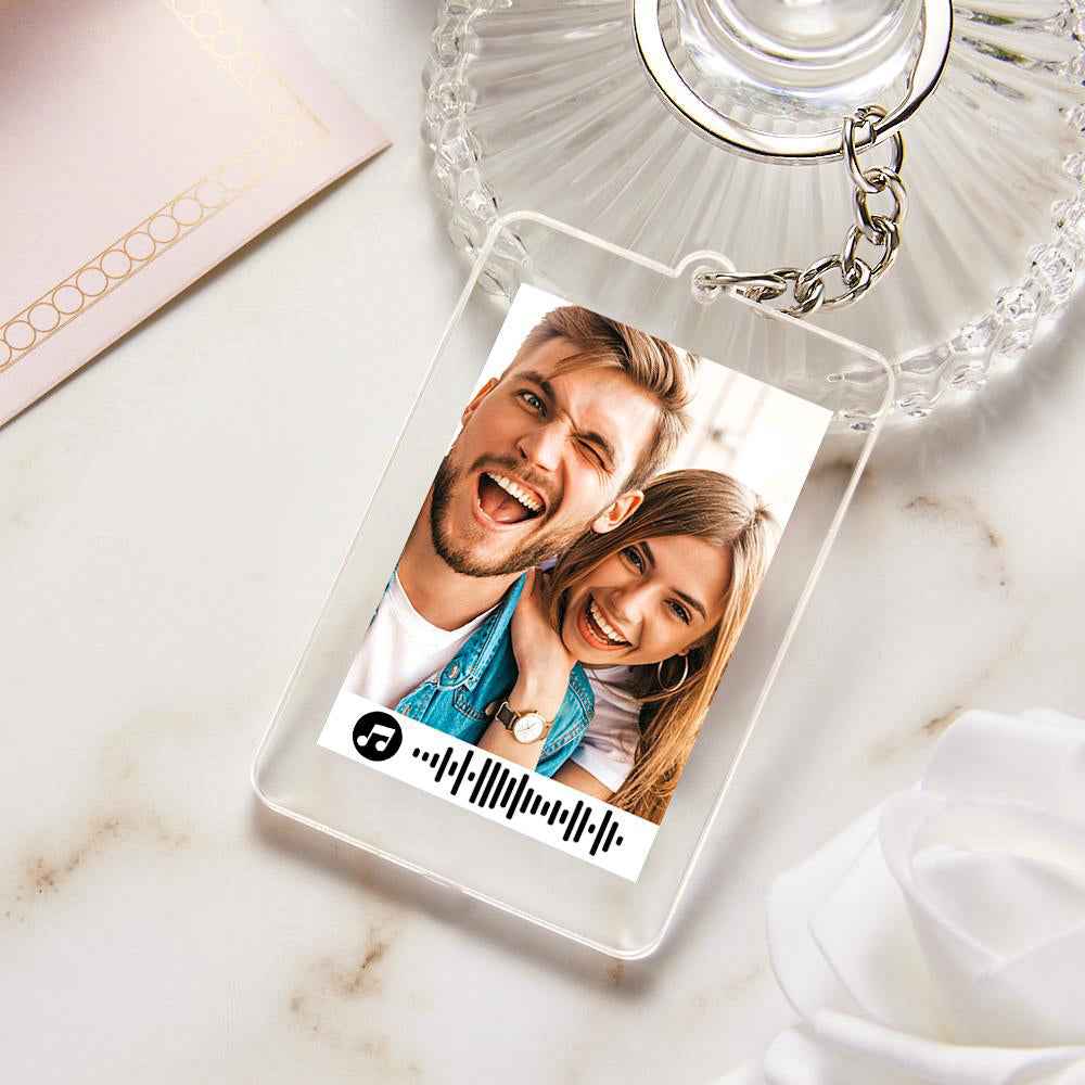 Personalised Keychain Custom Scannable Code Keychain Memorial Song Gift