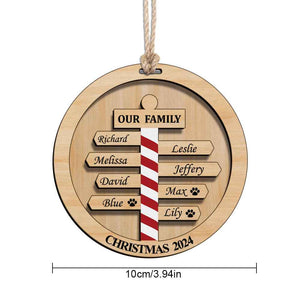 Personalized Christmas Family Ornament Custom Family Member Names Gift for Christmas