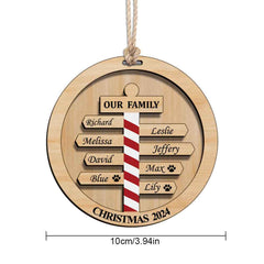 Personalized Christmas Family Ornament Custom Family Member Names Gift for Christmas