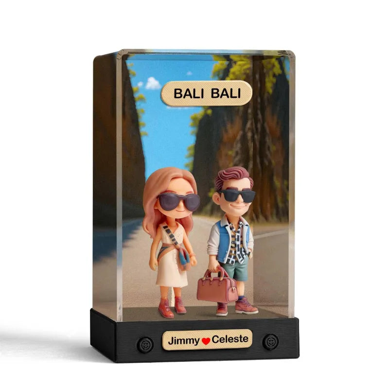 Personalised 3D Mini Figure from Your Photo - Custom Acrylic Box Gift