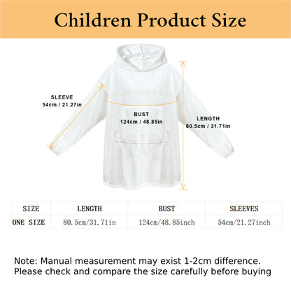 Adults and child in matching Personalised Photo Blanket Hoodies – unisex oversized wearable blankets ideal for snuggling, movie nights, camping and thoughtful personalised gifts