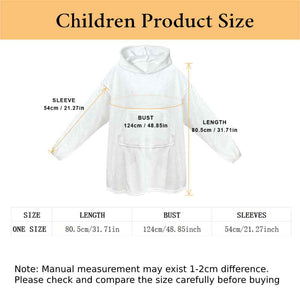 Personalised Blanket Hoodie Unisex Oversized Starry Sky Blanket Sweatshirt for Adult Kids