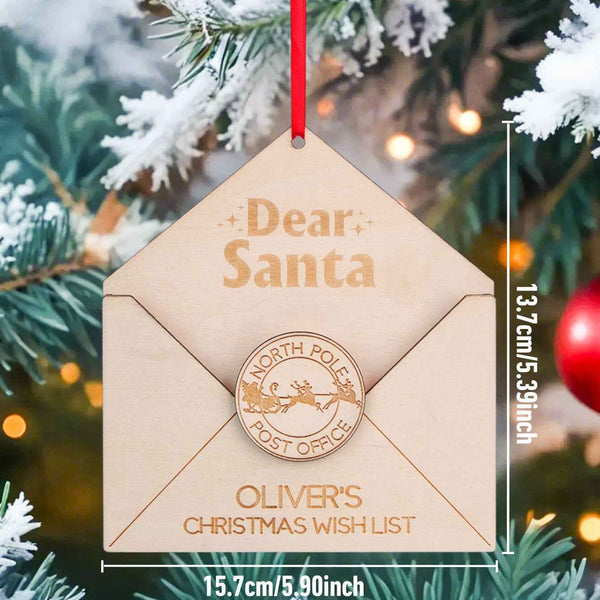 Personalized Christmas List Ornament Santa Letter Christmas Ornament for Christmas Gifts