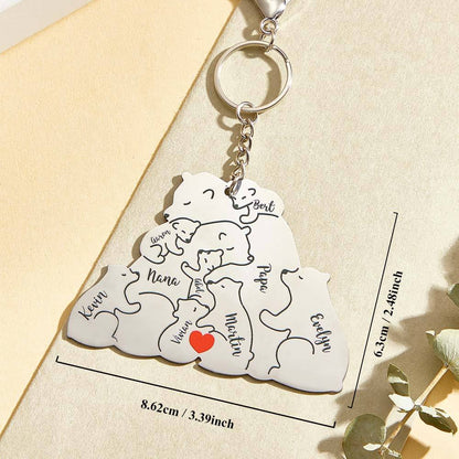 Stainless steel personalised keyring shown with everyday keys – durable engraved gift