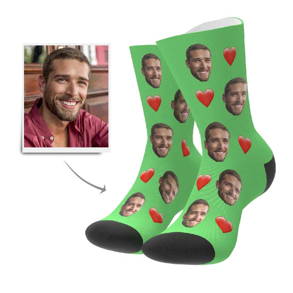 Colour options for personalised face socks — ten colours available to customise your photo socks