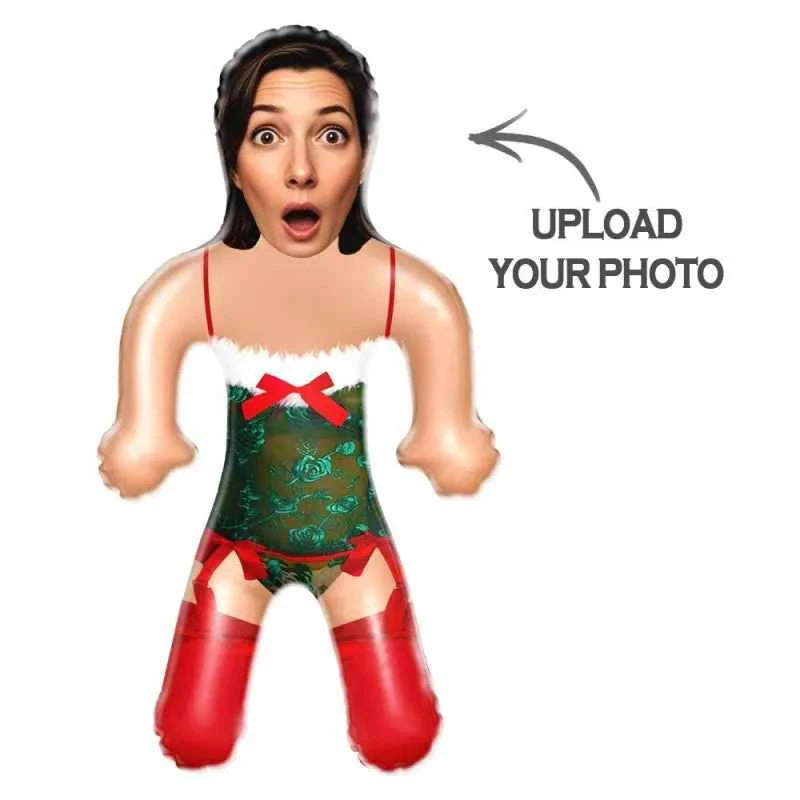Custom Face Christmas Lingerie Blow Up Dolls Funny Inflatable Balloon Custom Air Doll for Party Favors Christmas Gifts