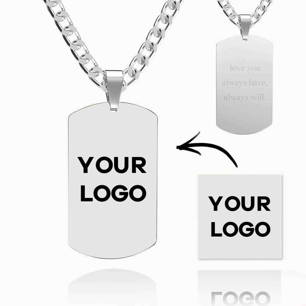 Personalised Engraved Military Dog Tags Photo Necklace For Men