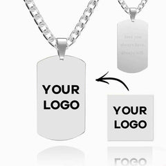 Personalised Engraved Military Dog Tags Photo Necklace For Men