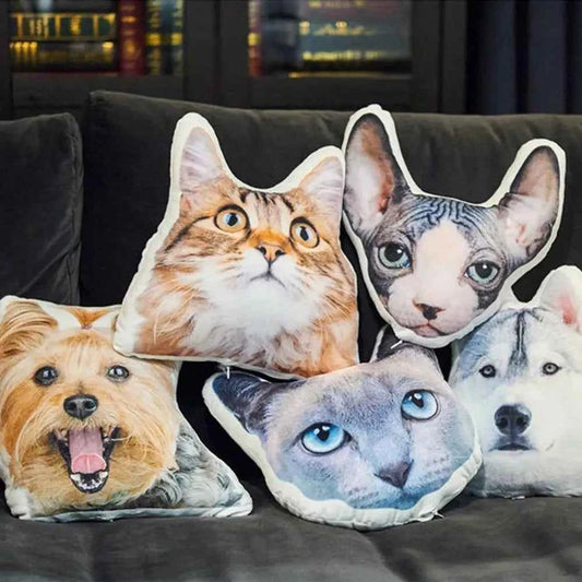 Custom Shaped Pillow Personalized Pet or Loved One in Full Body or Head Design Unique Gift for Home & Heart - PhotoOnGifts
