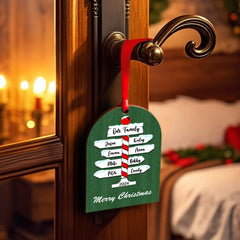 Personalised Family Name Christmas Ornament - Custom Wooden Keepsake