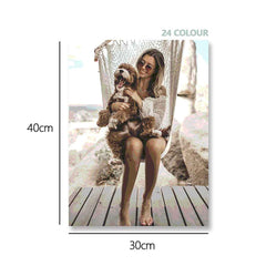 Custom Canvas Digital DIY Oil Painting Photo Paint By Numbers 30*40CM