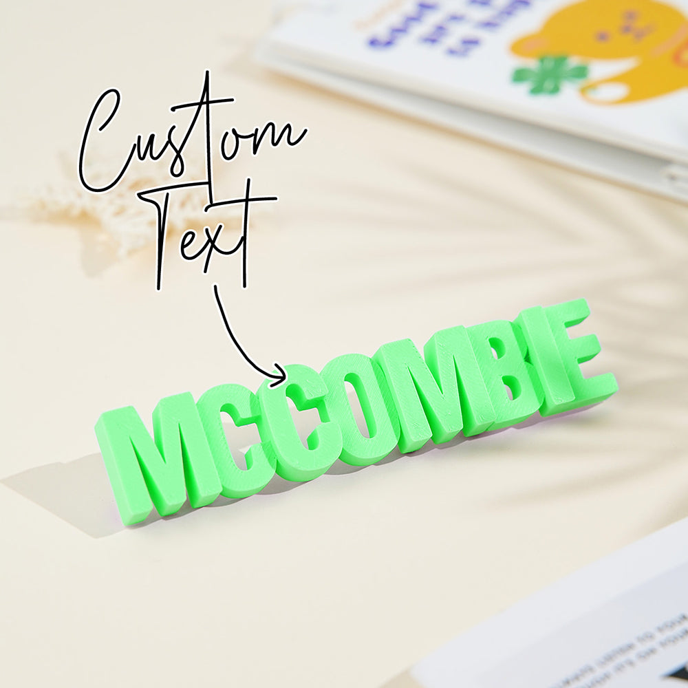 Personalised 3D Printed Text Sign Refrigerator Magnet - Custom Kitchen Decor