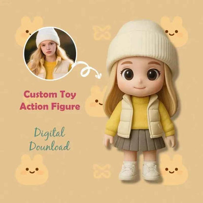 Custom 2 People 3D Mini Figure From Your Photo Personalized Toy Figure Gifts For Couple