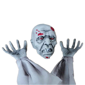 Artificial Skull Head Skeleton Hands Ornament Gift for Halloween Theme Party