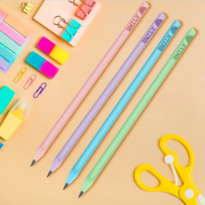 Pack of personalised pencils tied as a back-to-school gift set — custom name pencil for boys and girls and classmates