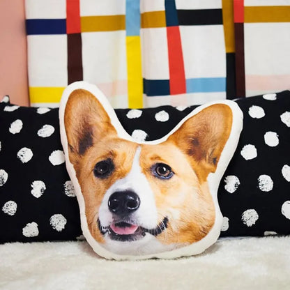 Custom Pet Photo Pillow | Personalised 3D Pet Portrait Cushion