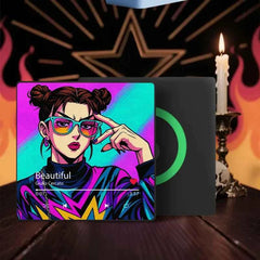 FridgeBeats Framed 4.0 Custom Anime-style Music Fridge Magnet and Photo with Colorful Frame Music Wall Photo Sticker Music Movement