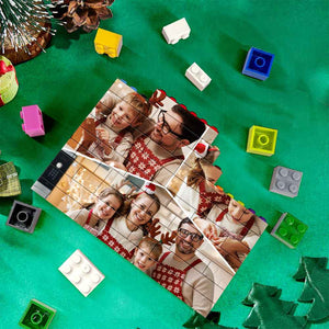 Personalized Collage Block Puzzle Custom Colors Building Brick