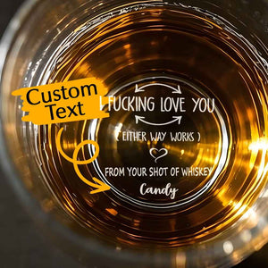 Personalized Whiskey Glass I Fucking  Love You Whiskey Rocks Glass Funny Gift for Him