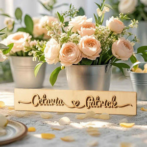 Personalized Wooden Love Sign Couple Names Plaque Rustic Home Decoration Wedding Gift for Couple