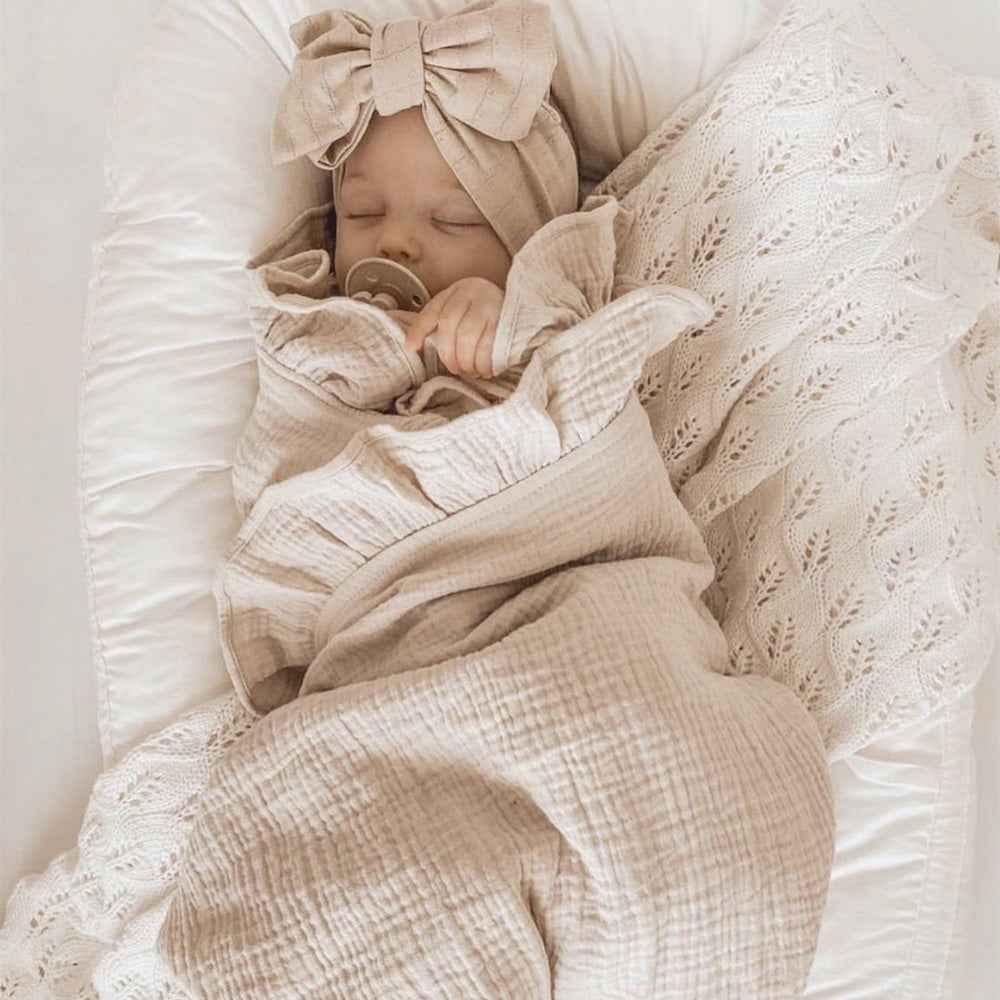 Personalized Baby Swaddle Blanket Custom Muslin Blanket with Embroidered Name Gift for Baby