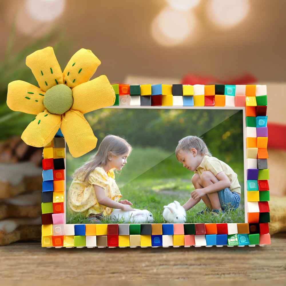 Personalized Colorful Building Blocks Picture Frame DIY Photo Frame