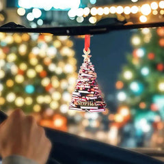 Personalized Christmas Book Tree Name Ornament Christmas Decoration Gift for Book Lover