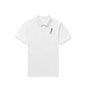 Lapel collar and fabric texture close-up of personalised men's embroidered polo — breathable, skin-friendly 100% polyester
