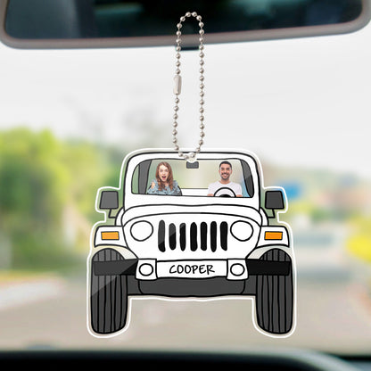 Personalised Off-Road Car Photo Hanging Ornament - Single Sided Acrylic Keepsake