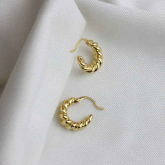Small Twist Hoop Earrings