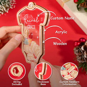 Personalized Baby's First Christmas Ornament 4D Shake Babies Ornament for New Baby Gift