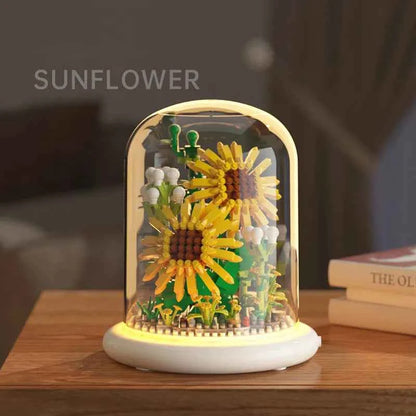 Tulips Bouquets DIY Flower Building Set Perfect Birthday Gift with Dust Cover Valentines Gift