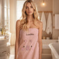 Personalised bath towel with embroidered name in ultra-soft coral fleece – luxury gift for her, 70x140cm