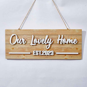 Personalized Name Custom Wood Sign Plaque - Unique Gift for Home Decoration