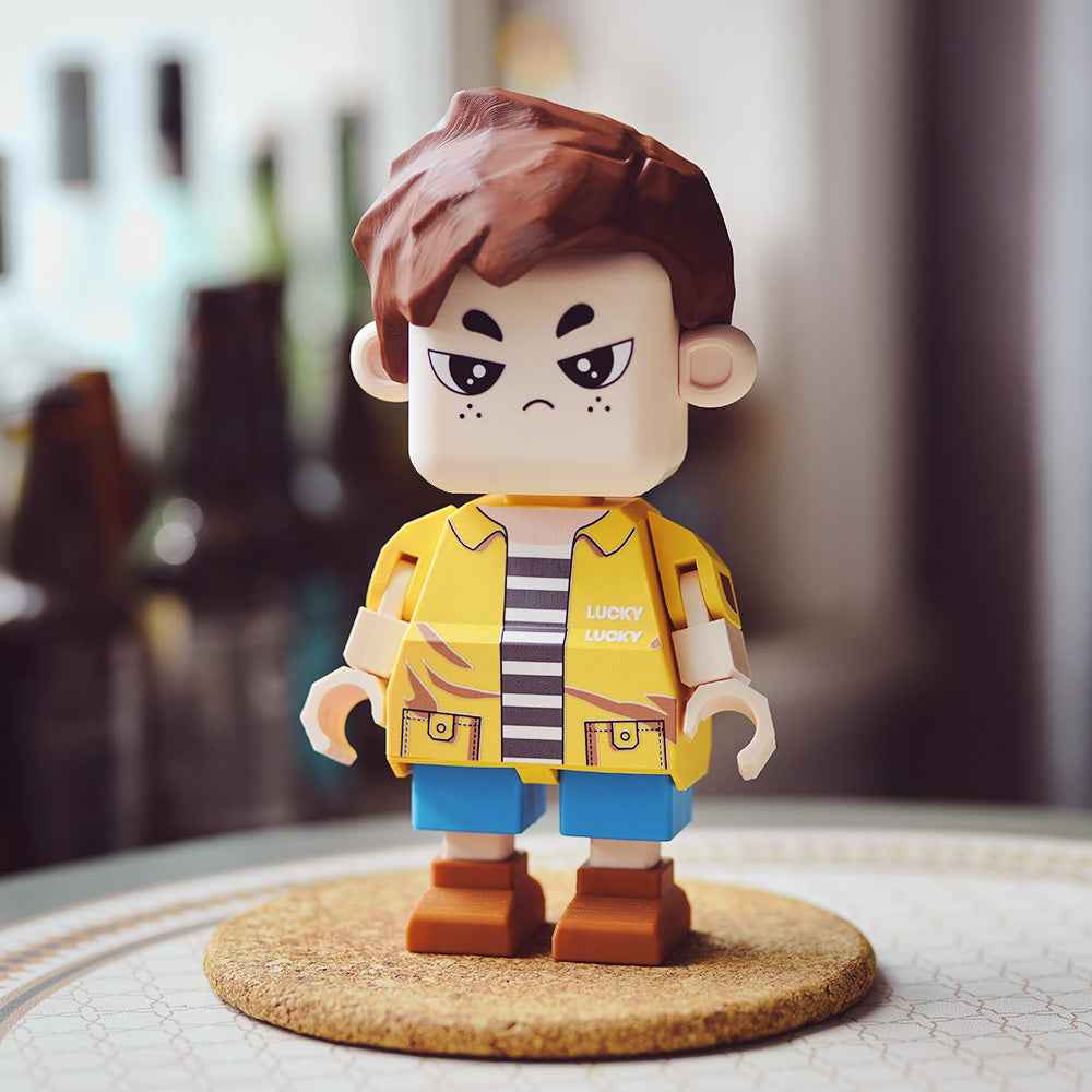 Fully Customizable Cute Giant Minifigs Personalized Full-Body Brick Figure Gift for Him