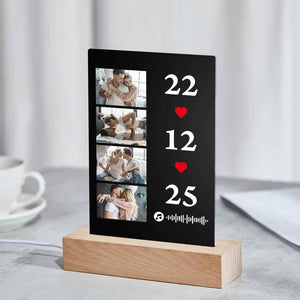 Scannable Music Photo Plaque Custom Keychain Personalized Night Light Gift For Her