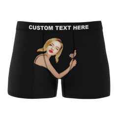 Custom Love Hug Boxer Shorts Personalized Boxers Briefs with Picture