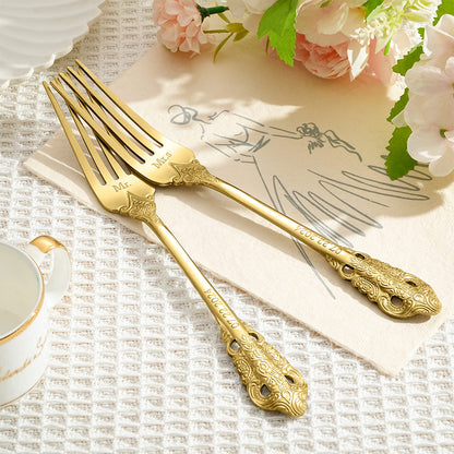 Personalised Vintage Forks Set | Custom Anniversary & Wedding Gift for Couples