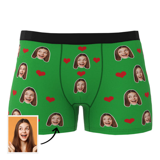 Personalised Heart Photo Boxer Briefs | Custom Men's Underwear