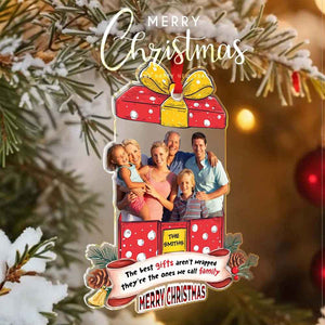 Personalized Photo Family Ornament Christmas Gift for Family