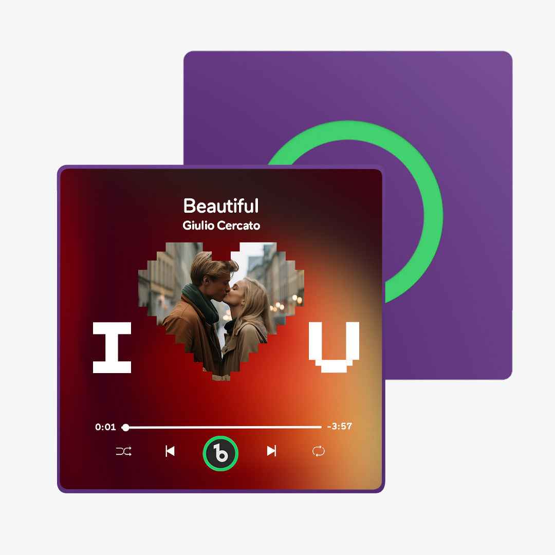 FridgeBeats Framed Custom Photo Music Fridge Magnet Special for Valentine's Day New 4.0 Upgrade Colorful Frame Album Fridge Magnet Sticker