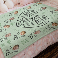 Personalised Photo Blanket for Dad | Custom Face Gift | Dad Blanket UK