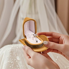 Personalized Cowboy Hat Ring Box with Initials Proposal Engagement Wedding Gift for Her