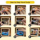 Custom 16 Photos Music Flipbook Frame Animation Machine Mechanical Hand-cranked Photo Album