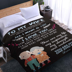 Personalised Letter Blanket - Custom Name Blanket for Valentine's Day Gifts