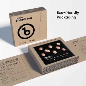 FridgeBeats Frameless Custom Music Fridge Magnet Custom Face Colorful Album Fridge Magnet Music Wall Photo Sticker Gift for Couple