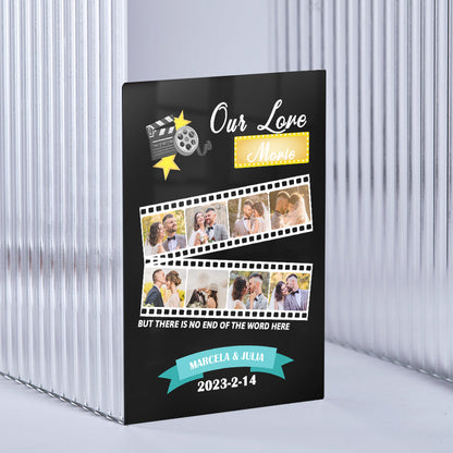 Roll-photo keyring displaying multiple clear printed images on high-quality acrylic a thoughtful personalised gift for her