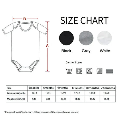 Fabric and print detail of personalised handprint baby tee showing soft, baby-friendly 100% cotton and crisp custom print